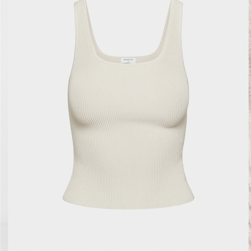 Aritzia Ribbed Tank Top in Cream